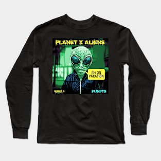 Cool 80's Retro Alien Sci Fi Vacation Long Sleeve T-Shirt